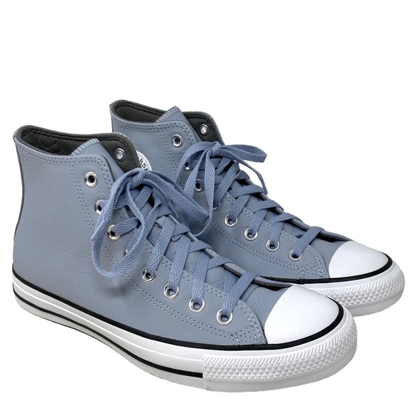 Converse Chuck Taylor High Leather Heirloom Silver Women's Casual Shoes A05594C - Picture 2 of 8